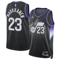 Lauri Markkanen Utah Jazz  2025/26 Swingman Jersey - Statement Edition - Black