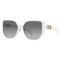 Versace Sunglasses Cat Eye Full Rim, White Frame And Grey Gradient Lens Ve4449D314/11