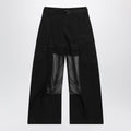 Sacai Black Cargo Trousers With Semi-Sheer Insert Women
