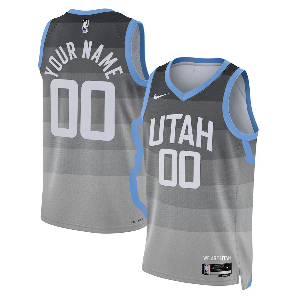 Utah Jazz 2025/26 City Edition Swingman Custom Jersey - Gray