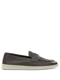 Prada Men Grained Leather Loafers