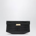 Toteme Clip Croc-Embossed Leather Shoulder Bag In Black Women
