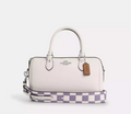 NWT Coach Rowan Satchel Leather Crossbody Bag with Detachable Printed Strap