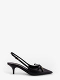 Miu Miu Women Leather Decollete With Logo Bow Detail