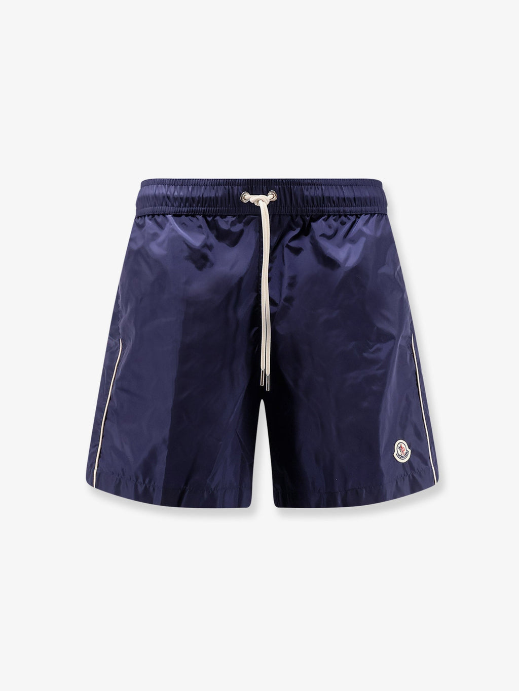 Moncler Men Nylon Swim Shorts With Side Logo Patch