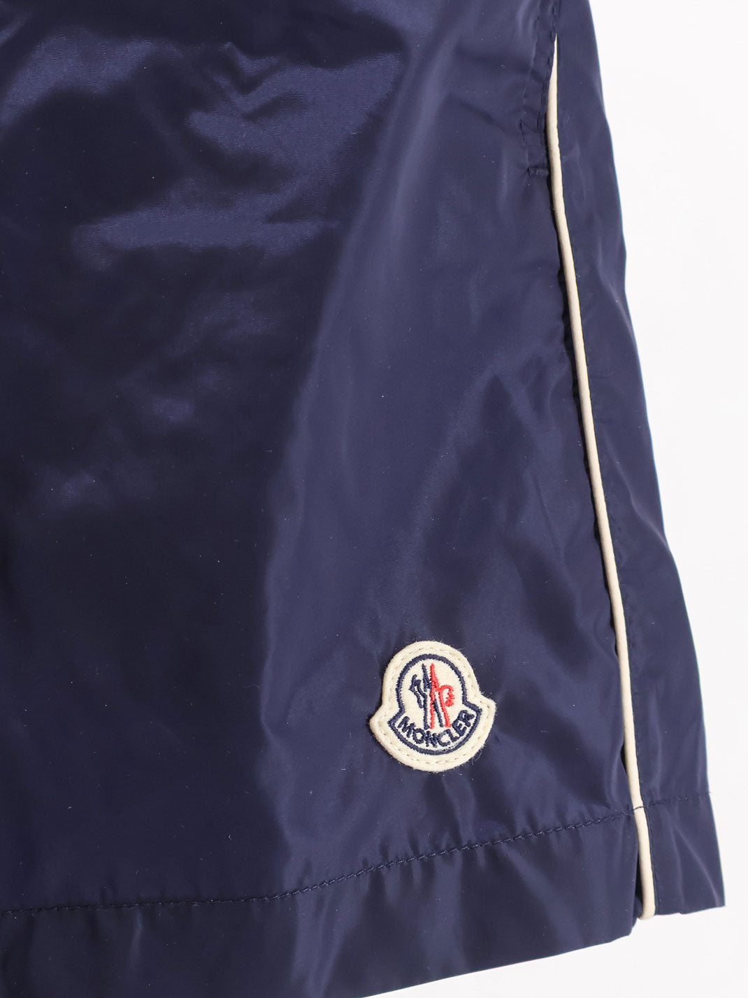 Moncler Men Nylon Swim Shorts With Side Logo Patch