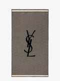 Saint Laurent Women Certified Cotton Striped Beach Towel