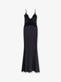 Self Portrait Women Polka-Dots Satin Long Dress