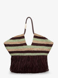 Zimmermann Women Golden Time Rafia Shoulder Bag With Fringe