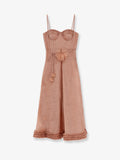 Zimmermann Women Luna Silk And Linen Blend Midi Dress