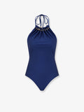 Zimmermann Women Aster One-Piece Swimsuit In Shiny Nylon With Bead Detail