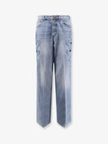 Zimmermann Women Alchemy Applique Relaxed Flare Blue Denim Jeans