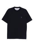 Brunello Cucinelli Men Cotton Jersey Crew Neck T-Shirt With Logo