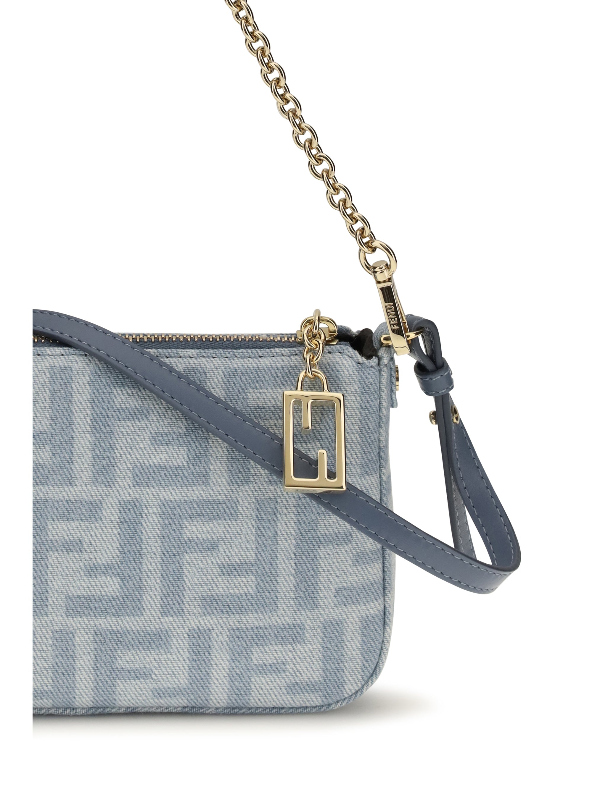 Fendi Women Denim Baguette Clutch