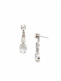 Dynamic Dangle Earring In Crystal And Palladium