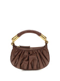 Balmain Women Ébène Mini Bag In Calfskin Leather