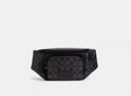 NWT Coach Men's Track Belt Bag In Signature Canvas & Leather