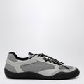 Prada Grey Speedrock Sneakers In Leather And Mesh Fabric Men