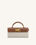 Keyla Top Handbag - Brown Canvas