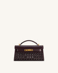 Noor Top Handle Bag - Dark Red