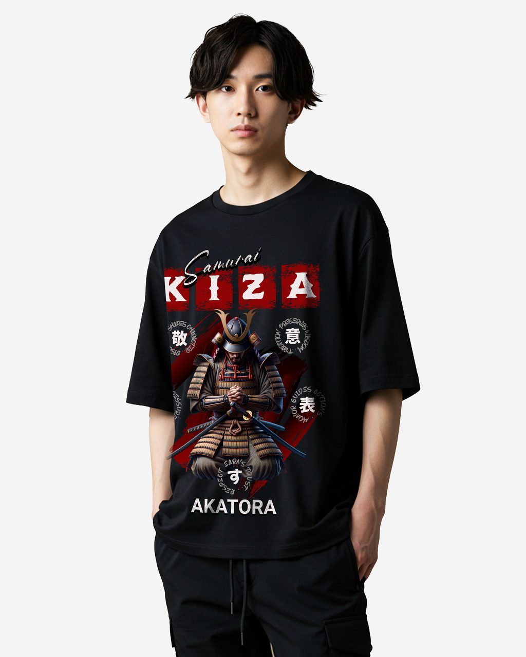 Samurai: Kiza Oversized T-Shirts