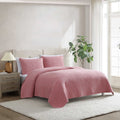 Nautica Seashore Stitch Pink Twin Quilt Set