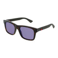 Gucci Sunglasses Square Full Rim, Havana Frame And Blue Lens Gg0008S003