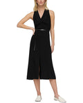 Lafayette 148 New York V-Neck Sleeveless Silk-Blend Dress