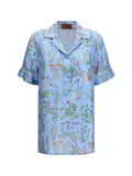 Gucci Women Printed Silk Twill Shirt