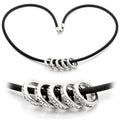 Rhodium Brass Chain Pendant with Top Grade Crystal in Clear