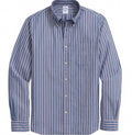 Men's Friday Poplin Stripe Shirt In Mazarine Blue