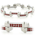 Imitation Rhodium Brass Bracelet with Top Grade Crystal in Siam