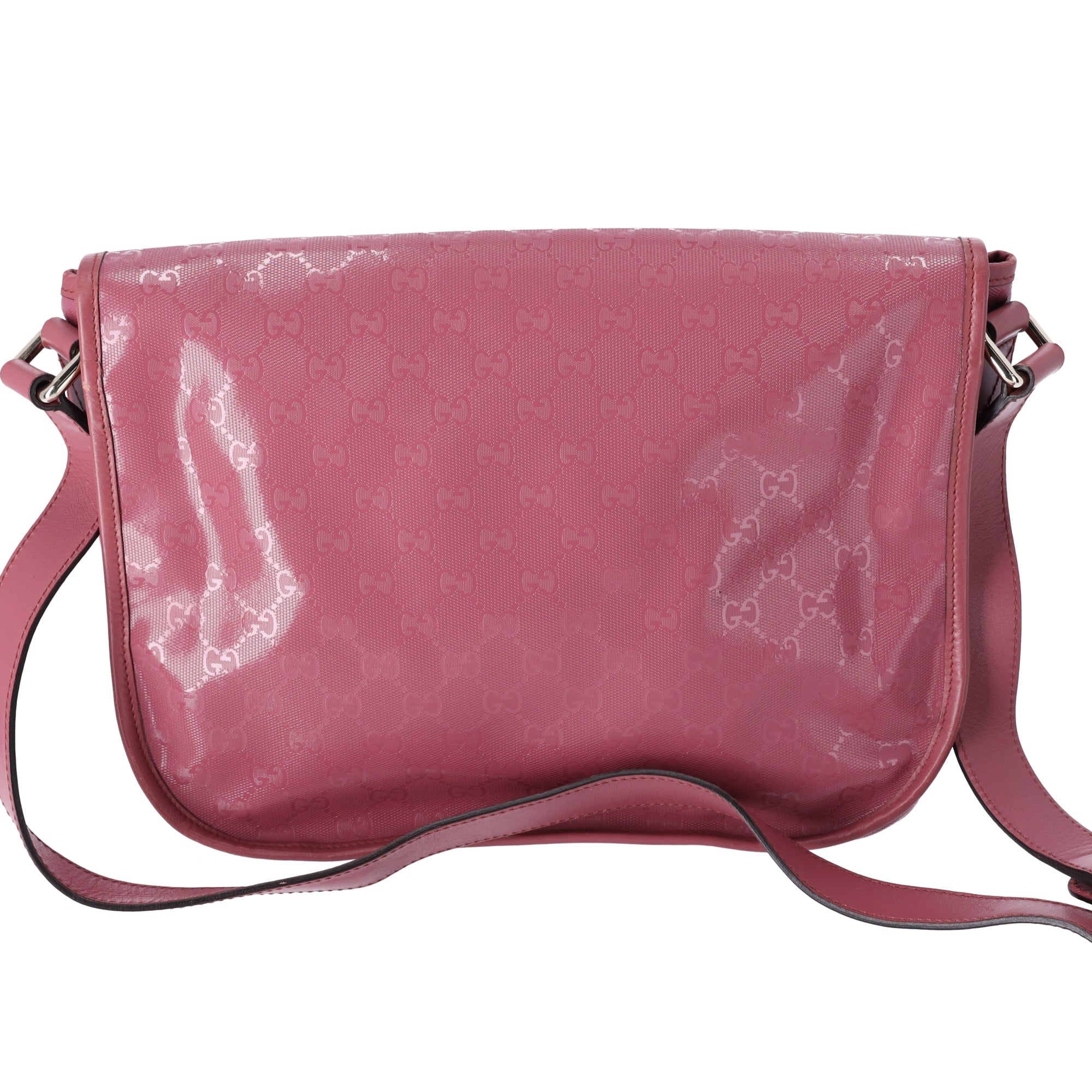 GUCCI Imprime Shoulder Bag 201732 Pink PVC Leather