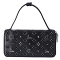Christian Louboutin Panettone Wallet XL Clutch 1175110 Black Leather Beaded