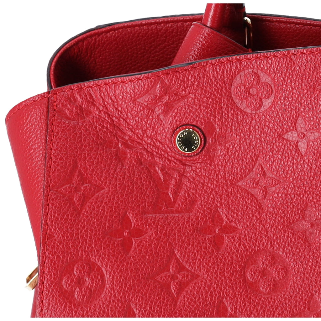 Louis Vuitton Montaigne MM Monogram Empreinte Handbag M41194 Cerise