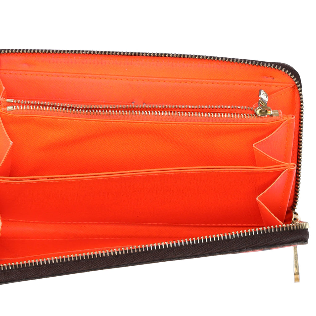 Louis Vuitton Zippy Wallet Brown Monogram Graffiti M93711 Orange