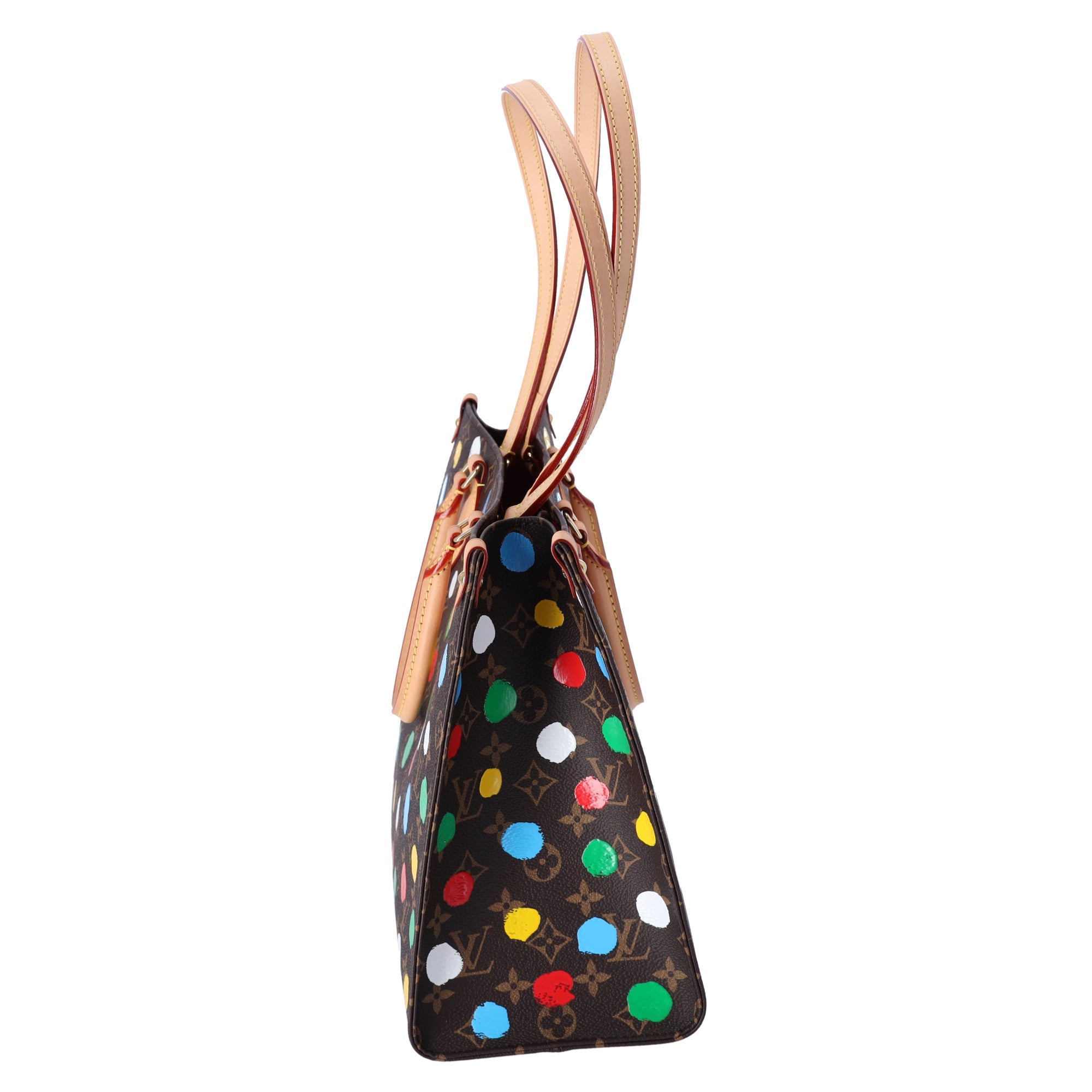 Louis Vuitton x Yayoi Kusama Onthego MM Tote Brown Monogram Polka Dots