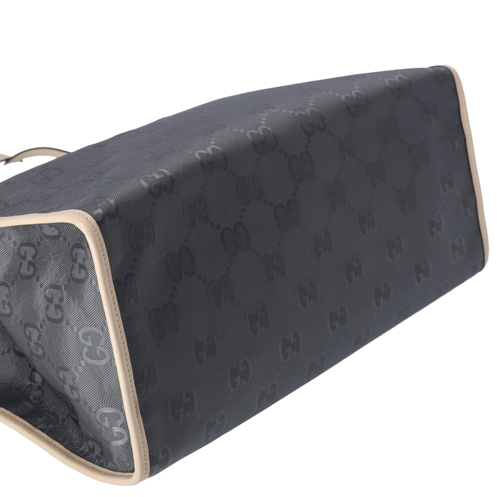 GUCCI Off The Grid Tote Bag 630353 Gray Nylon Jacquard Leather