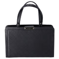 CHANEL Large Label Click Shopper Tote Black Stitched Grained Calfskin