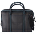 Burberry Business Bag Dark Brown Dark Green Black PVC Leather