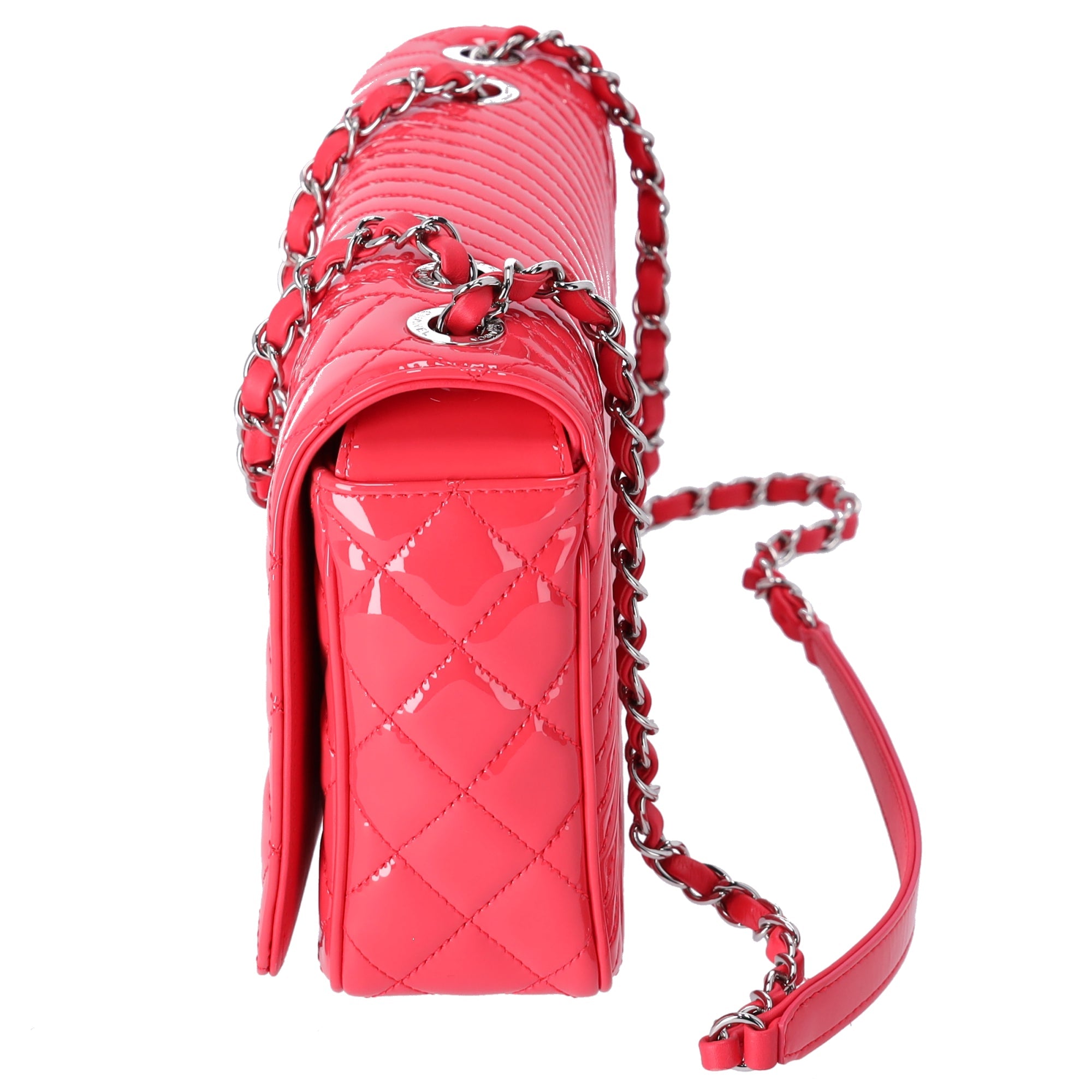 CHANEL Matelasse Coco Boy Shoulder Bag A92797 Pink Patent Leather