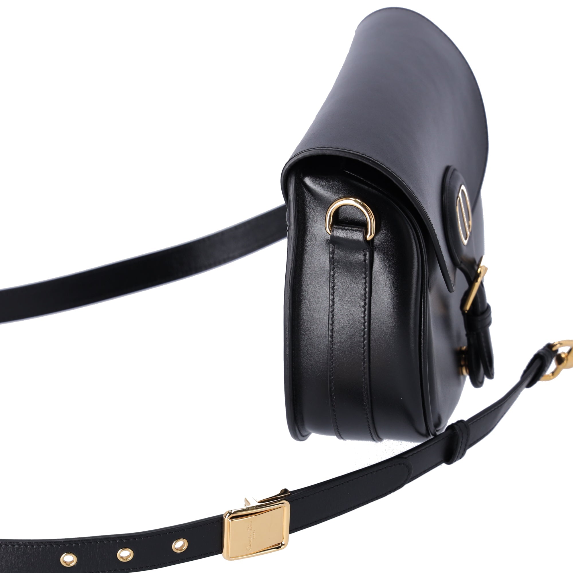 Christian Dior Bobby Medium Shoulder Bag M9319UMOL_M900 Black Box Leather