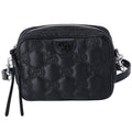 GUCCI GG Matelasse Shoulder Bag 702234 Black Nylon Leather