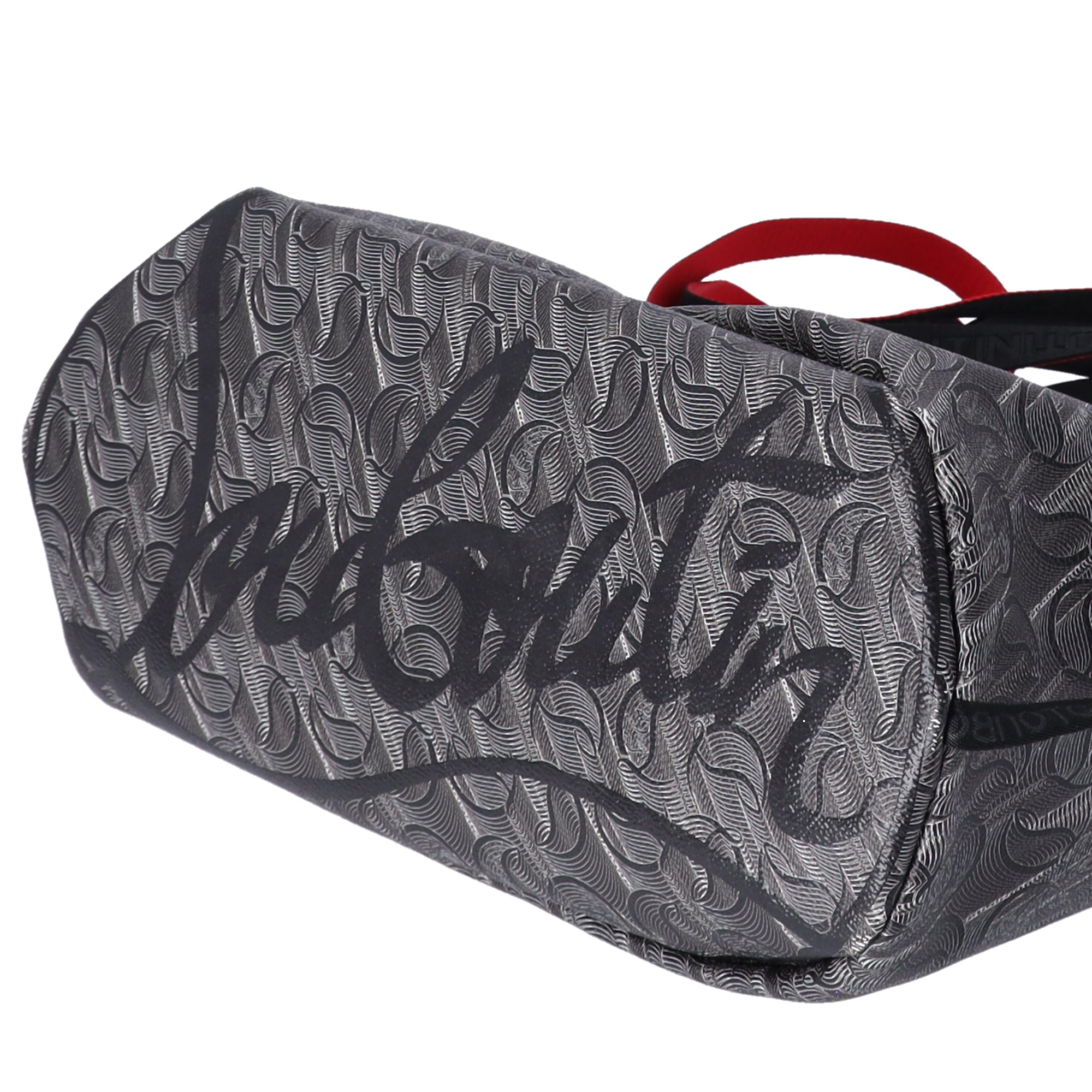 Christian Louboutin Loutote Bag Dark Gray Black PVC Rubber