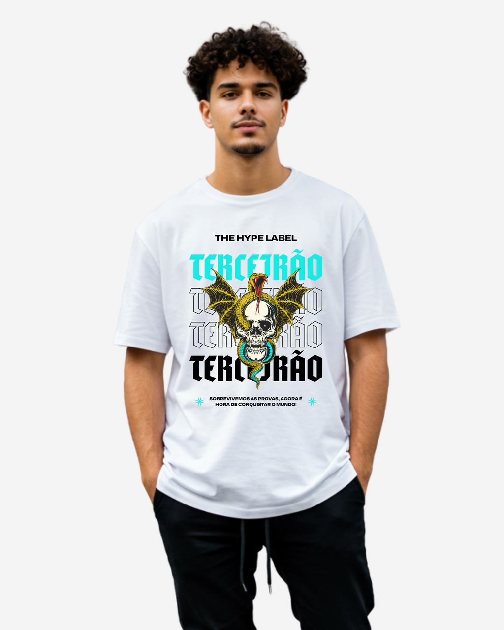 Caveira Streetwear Men's Oversized T-Shirt