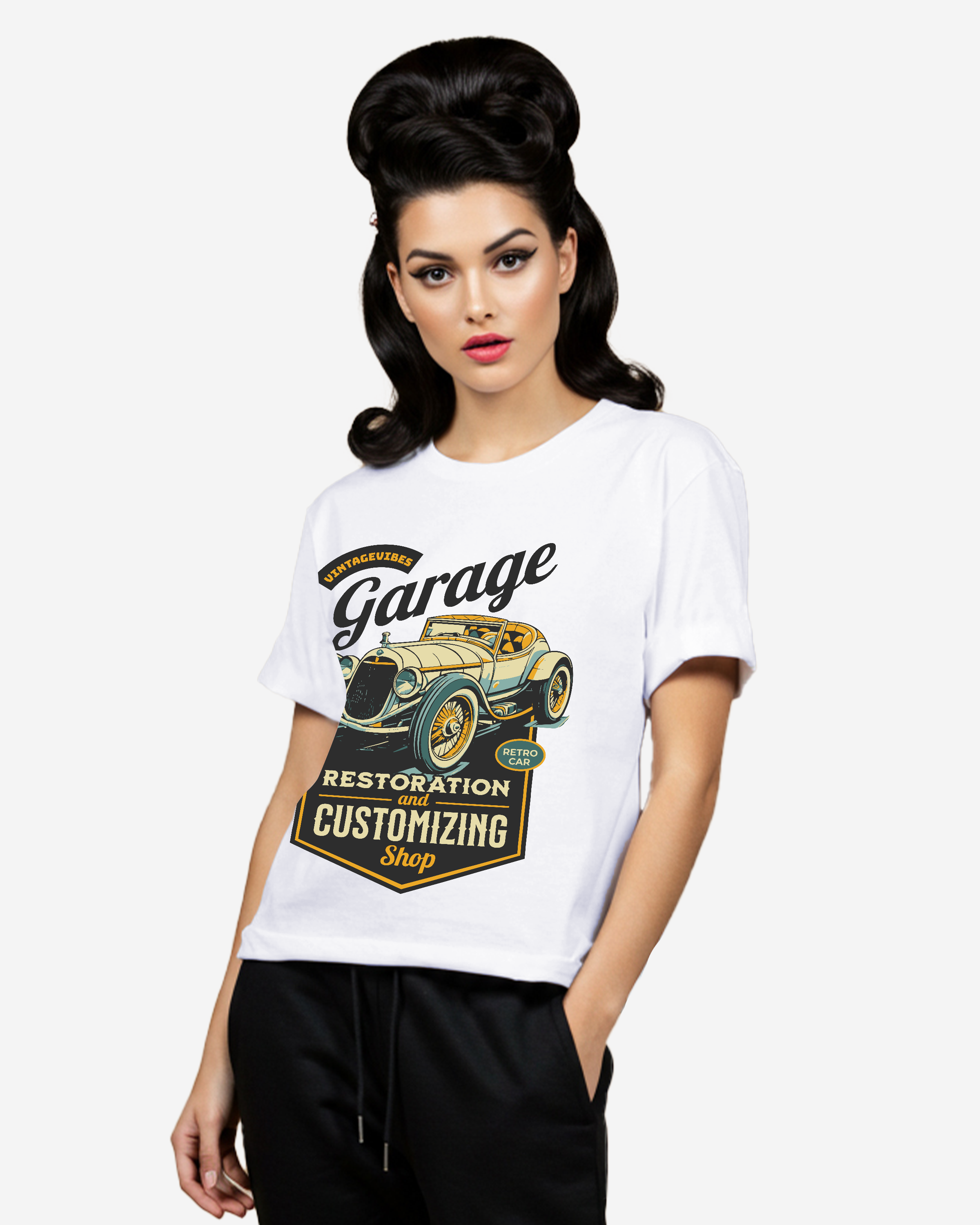 Retro Car Women's Oversized T-Shirt