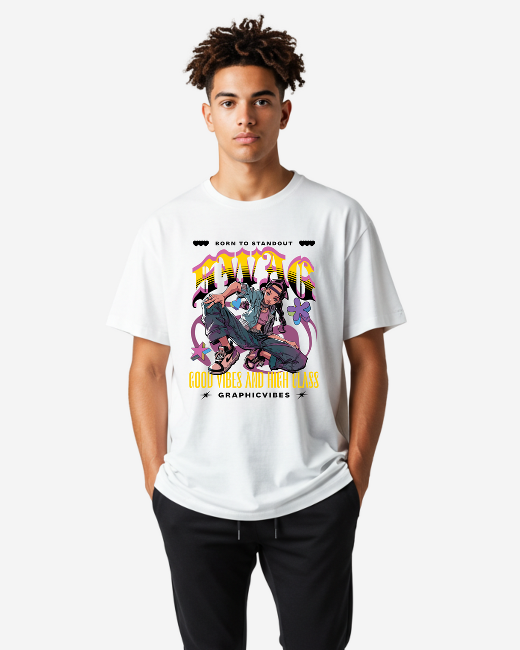 Born to Stand out Men's Oversized T-Shirt
