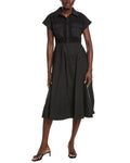 Gracia Eyelet Bodice Tie Waist Midi Dress
