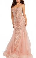Sweetheart Neckline Embellished Dress In Blush