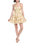 Agua by Agua Bendita Bisuteria Linen & Silk-Blend Mini Dress